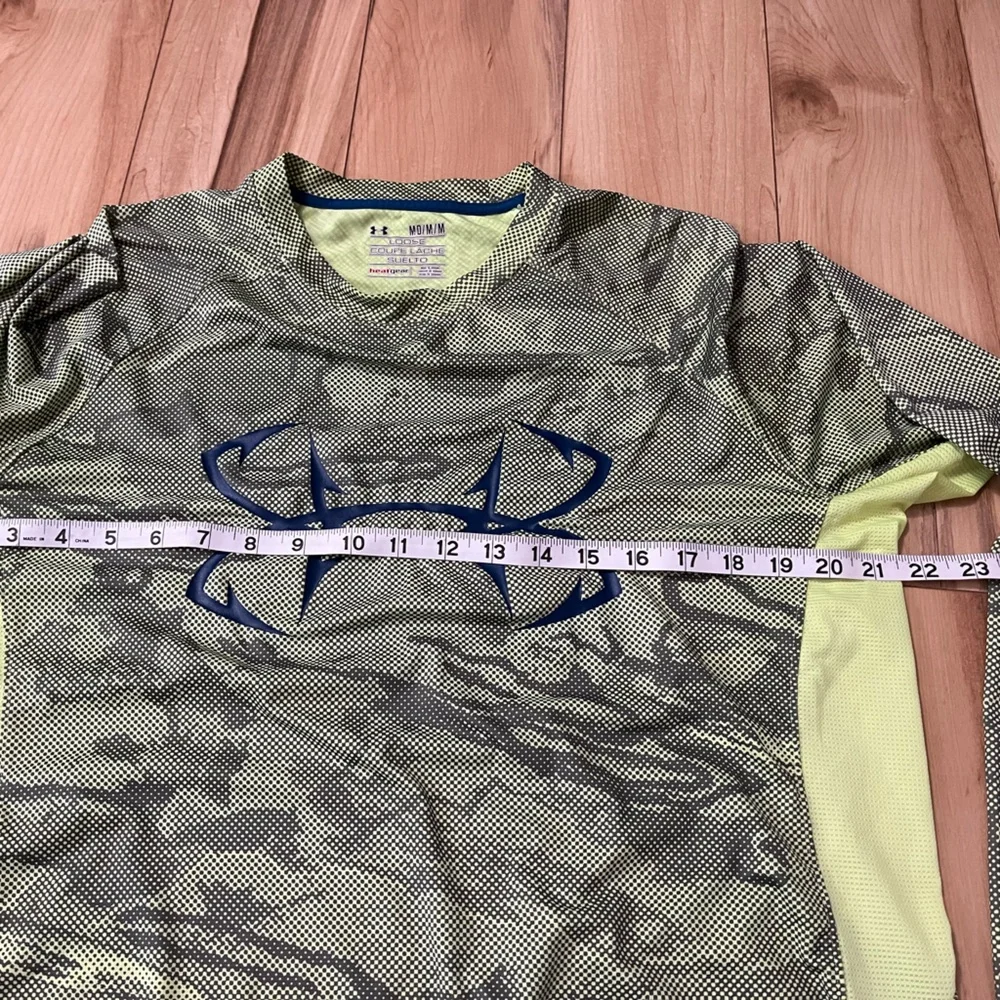 Under Armour Heatgear Loose Fit Long Sleeve Shirt Fishing Hunting MTB Sz M Green